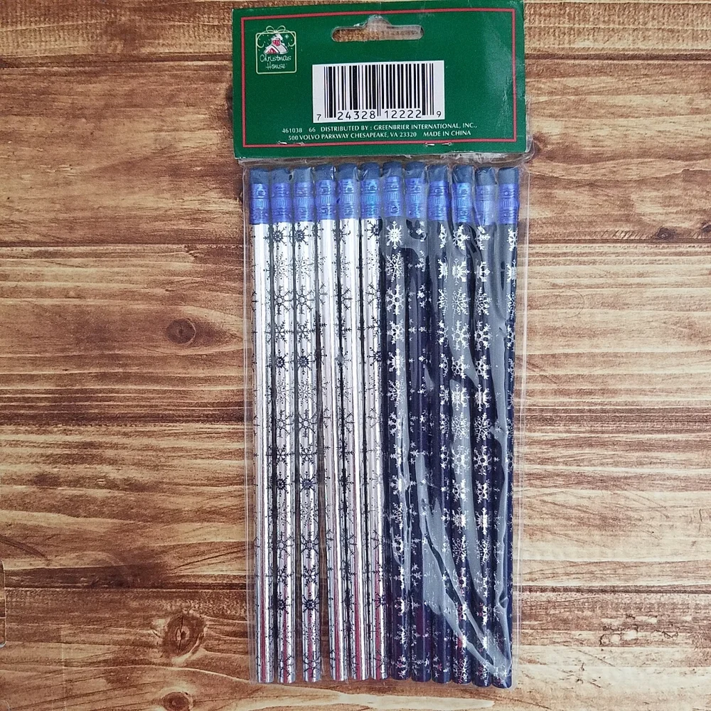 IKEA Snowflake Journal & Wood Pencil Sticky Note Set Pack Bundle Blue Gray